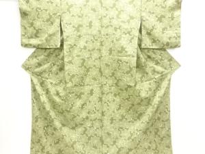 葉模様小紋着物